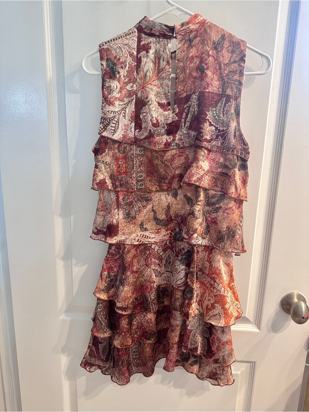 Zara Ruffled Printed Mini Dress - Picture 12 of 12